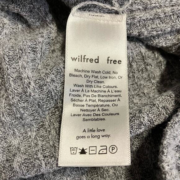Wilfred Free Aritzia Sweater Sz S Gray V Neck 3/4 Sleeves Oversized Minimalist - Picture 8 of 9